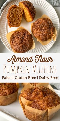 Pumpkin muffins healthy Dairy Free Pumpkin Muffins, Healthy Pumpkin Muffins, Paleo Pumpkin Muffins, Dairy Free Muffins, Gluten Free Banana Muffins