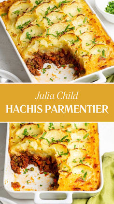 Julia Child Hachis Parmentier Hachi Parmentier Recipe, French Ground Beef Recipes, Ground Beef Potato Carrot Recipe, Potato Main Dish Recipes, Potato Main Dish, French Pie, Top Chef Recipes, Mince Dishes, Meat And Potatoes Recipes