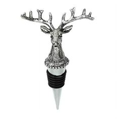 a metal deer head with antlers on it's head is shown in the shape of an ice cream cone