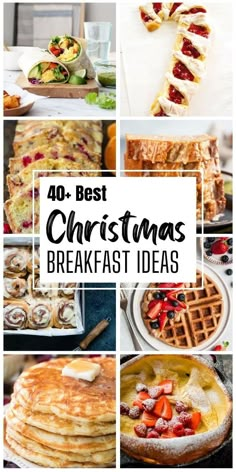 40 best christmas breakfast ideas for the whole family to enjoy all year long, including pancakes and waffles