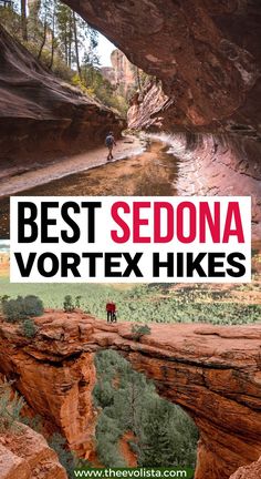 the best sedona vortexx hikes in arizona with text overlaying it