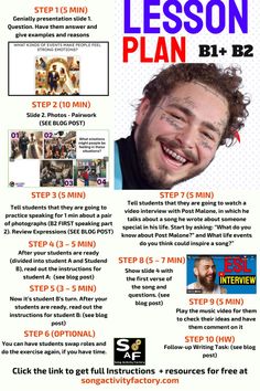 a flyer for a lesson on how to be successful in the game, with pictures and text