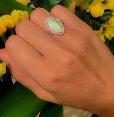 White Fire Opal Ring-Opal-Opal Ring-Oval Ring-Promise Ring-Engagement Ring-Statement Ring-Large Opal Ethiopian Opal Oval Ring For Wedding, Oval Opal Fine Jewelry Ring, Oval Opal Promise Ring, Oval Cabochon Opal Wedding Ring, Ethiopian Opal Oval Rings For Anniversary, Opal Oval Cabochon Ring For Promises, Opal Oval Cabochon Promise Ring, Oval Cabochon Opal Promise Ring, Oval Ethiopian Opal Ring For Anniversary