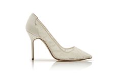 BBLA BRIDE | White Lace Pointed Toe Pumps | Manolo Blahnik Manolo Blahnik White, Dream Wedding Shoes, Brides And Bridesmaids, High Heels Stilettos, Court Shoes, Manolo Blahnik, Wedding Shoes, Cow Leather, White Lace