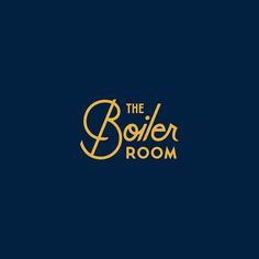 the boiler room logo on a dark blue background with gold lettering and a golden circle