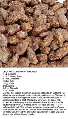 a facebook page with a bunch of food items on the bottom right hand corner and an image of almonds in the middle