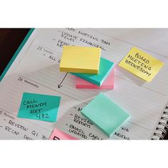 post it notes are arranged on top of each other in order to help students understand what they're doing