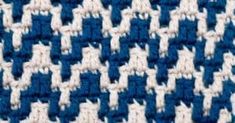 an image of blue and white knitted material