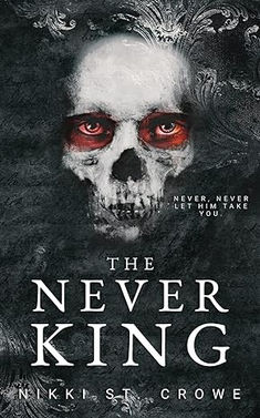 the never king movie poster with red eyes and white skull on it's face