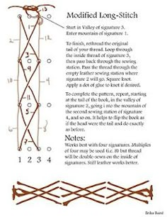 the instructions for how to tie a handmade long - stitch