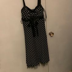 Condition: New Never Worn Poka Dot Dress, Poka Dot, Black & White, Dot Dress, Tank Top Fashion, Sleeveless Dress, Midi Dress, Black White, Black And White