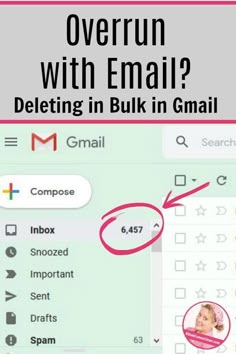 an email with the text overrunn with email? deletiting in bulk in gmai
