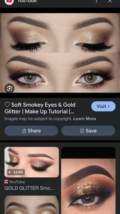 the makeup app is showing different types of eyes