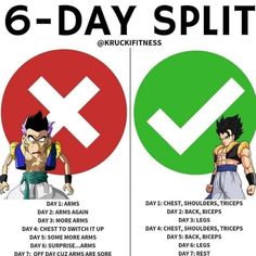 an image of two different signs that say 6 - day split and 7 - day splits