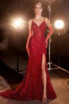 Burgundy Fitted Glitter Flocked Gown Long Red Sparkly Dress, Red Sparkly Formal Dress, Dark Red Sparkly Prom Dress, Prom Dresses Glitter Sparkly, Glitter Gown For Party Season, Prom Gown With Glitter And Fitted Bodice, Glamorous Glitter Gown For Prom, Glamorous Glitter Gala Gown, Glamorous Glitter Gown For Gala