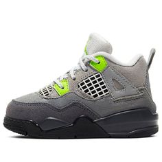 Air Jordan 4 Retro SE TD 'Neon 95' CT5345-007 Baby 5, Jordan 4 Retro, Air Jordan 4, Air Jordan 4 Retro, Toddler Shoes, The Court, Air Jordan, Baby Toddler, Air Jordans