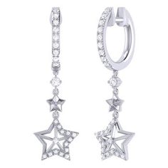 Bring luck and sparkle to your look with our Little Star Lucky Star Sterling Silver Diamond Hoop Earring. Expertly handcrafted with timeless beauty and grace. Metal: 925 Sterling Silver (White / Yellow) Diamond Information: Natural Diamond Total Carat Weight : 0.25 Carat (ctw) Diamond Color : HI Color Clarity : I2/I3 Star Hoop Earrings, Fame Dr, Lucky Star, Diamond Hoop Earrings, Girly Jewelry, Yellow Diamond, Jewelry Earrings Hoops, Pretty Jewellery, Silver Hoop Earrings