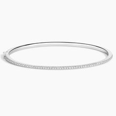 Whisper 6 in. Diamond Bangle Bracelet - 18K White Gold. This diamond bangle embellishes the wrist with glimmering diamonds for an elegant and versatile look (1/3 total carat weight). Diamond Bangle Bracelet, Diamond Bangles Bracelet, Brilliant Earth, Diamond Bangle, White Gold Diamonds, Bangle Bracelet, Bangle Bracelets, Jewelry Bracelets, Jewelry Accessories