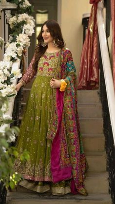 Green Pakistani Bridal Dress, Latest Bridal Dresses