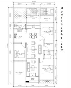 the floor plan for a house with two bedroom and an attached living room, which is also