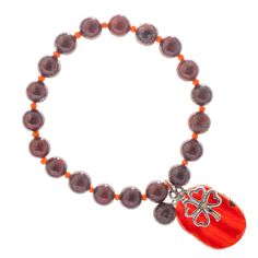 "Find the John Bead Red Jasper Stretch Bracelet with Agate & Clover Charms at Michaels. com. This handmade bead bracelet, made using red jasper, agate and a silver clover charm, will make a fantastic addition to your accessory collection. This handmade bead bracelet, made using red jasper, agate and a silver clover charm, will make a fantastic addition to your accessory collection. Called the stone of fairness and justice, jasper has long been a beloved stone. This charming stretch bracelet uses Clover Charm, Bracelets Handmade Beaded, Red Jasper, Bead Bracelet, Stretch Bracelet, Stretch Bracelets, Agate, Jewelry Bracelets, Charms