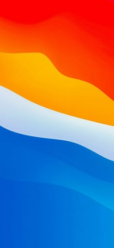 an orange, white and blue abstract background with wavy lines on the bottom right side