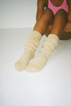 Slouchy knee high socks in a cotton/nylon blend. Thick ribbed cuff and a slim, fitted foot. Made in the USA. Available in multiple colors. Comfortable Cotton Knee-high Socks For Spring, Ballet Barbie, Socks Photography, Brand Photoshoot Ideas, Beach Socks, Women Socks Fashion, Socks Gym, Sneaker Socks, Body Sock