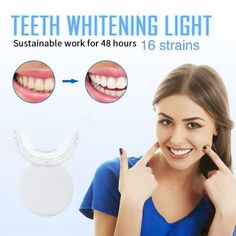 Main Feature One Treatment A Day for 30 MinutesStrong enough to remove stains while being gentle enough for sensitive teeth. Accelerating Light Speed Up The Whitening ProcessThe tooth whitening kit contains 16/24bulbs for high efficiency. IP67WaterproofEvery part can be cleaned, safer and more hygienic With smart switchTouch the switch, the instrument can automatically stop working when it arrives Product details For 30 minutes a day, white teeth make you smile confidently Package Dimensions : 7 Strong Teeth, Homemade Facial Mask, Teeth Whitening Gel, Loose Tooth, Stronger Teeth, Oil Pulling, Natural Teeth Whitening, Blue Led Lights, Whitening Kit