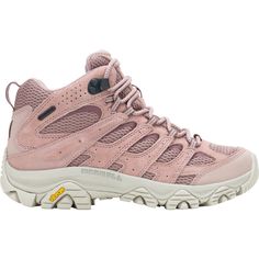 Step into the outdoors with confidence and out-of-the-box comfort in the women's Merrell Moab 3 Mid Waterproof hiking boots. This generation is even softer  grippier and more supportive than before. Pink Hiking Boots, Waterproof Hiking Boots Women, Backpacking Boots, Merrell Moab, This Generation, Granite Colors, Whitewater Kayaking, Hiking Boots Women, Waterproof Hiking Boots