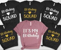 31st Birthday Squad Shirts, Drip Squad Birthday Shirts, Birthday Squad Shirts Boys, Squad Gifts, Goals Achieved, Birthday Squad Shirts, Anniversaire Diy, Deer Shirt, Our Birthday