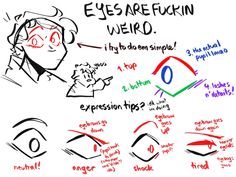 an image of different types of eyeliners and how to draw them in it