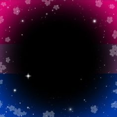 an image of a black and pink background with stars in the middle, surrounded by small white flowers