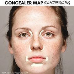 Do you know how to use concealer for countershading?  Learn some tips & tricks and where to apply concealer just like the makeup PRO's do. #concealer #makeuptips #makeuptricks #concealertips Concealer Map, Makeup Wrinkles, Concealer Tricks, Using Concealer, Face Contouring Makeup, Color Correcting Concealer, Makeup Over 50, Makeup For Older Women