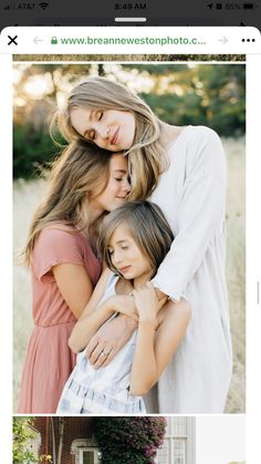 three girls hugging each other in front of a house with the caption that reads,