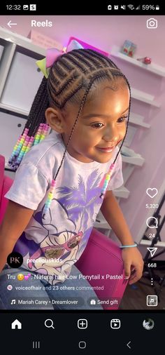 Braided Hairstyles For 3 Year Girl Black, Toddler Box Braids For Kids With Beads, Braids For Ten Year Olds, Hairstyles For Lil Girls Ideas Black, Braided Hairstyles For Little Black Kids, Cute Little Baby Girl Hairstyles Black Braids, Simple Braid Hairstyles For Kids