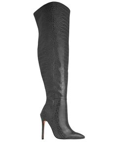 Sexy statement animal skin-print boots which features a knee-high shaft with stiletto heels to help flatter any outfits. These work with everything from skinny jeans to midi dresses. Featuring a side zipped-closure for easy slip-on. Vegan leather upper with man made sole Side zipper closure Heel measures approx. 4.25" H Imported Print Boots, Black Camel, Boot Print, Fuchsia Color, Midi Skirts, Animal Skin, Chic Fashion, Slim Jeans, Midi Dresses