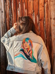 Painted Denim Jacket Taylor Swift, Taylor Fits, Rhinestone Jacket