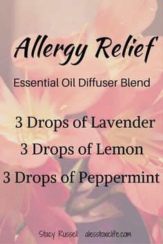 Allergy Relief Essential Oils, Essential Oils Allergies, Essential Oils For Colds, Essential Oil Combinations, Young Living Essential Oils Recipes, Essential Oils Guide