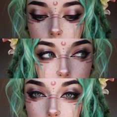 Nem Halloween Makeup, Elven Makeup, Viking Makeup, Witchy Makeup, Fantasy Make-up, Cool Makeup, Halloweenský Makeup, Halloween Make-up Looks, Witch Makeup