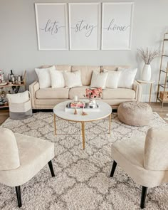 the living room is clean and ready to be used for decorating with white furniture