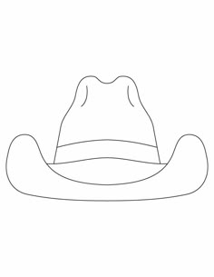 a drawing of a cowboy hat on a white background