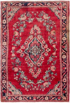 This 40-50 year old(Semi Antique)  Liliyan Collection rug is Hand Made of  100% Natural Wool and has 80 knots per square inch. This rug has fringe. Colors found in this rug include: Red, Beige, Black, Blue, Brown, Green, Ivory, Navy Blue, Pink. The primary color is Red. This rug is 1/2" thick. This rug is in Very Good  condition, with minor blemishes (Low Pile Spots, Spot Stain). Further details can be seen in the pictures Features: Border, Botanical, Floral, Fringe, Medallion, Traditional, Trib 4x6 Area Rugs, 4x6 Rugs, Kids Coats, Modern Traditional, Christmas Red, Red Rugs, Blue Rug, Large Rugs, Natural Wool