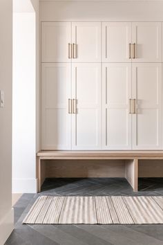 an image of a white room with lots of cupboards