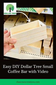 the easy diy dollar tree small coffee bar with video instructions is great for kids and adults alike