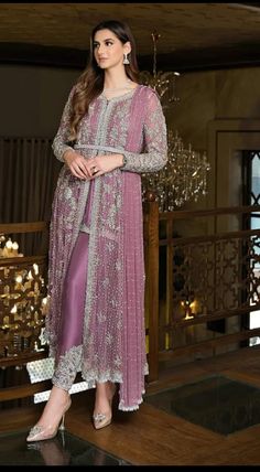 Jacket Style Kurti Long With Pant Pakistani, Heavy Suit, Liverpool Uk, Kameez Designs