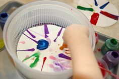 Art Craft For Toddlers, Tiny Bites, Process Painting, Craft For Toddlers, Spin Art, Art Process, Steam Activities, Classroom Projects, Ooey Gooey