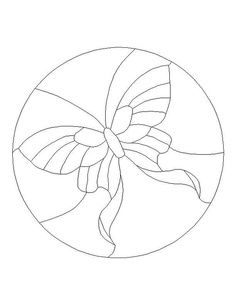 a drawing of a butterfly in a circle with lines on it's back side