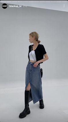 Wave To Earth Outfit, Denim Skirt Outfits, Outfits Casuales, 90s Fashion, Classy Outfits, Aesthetic Clothes