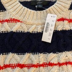 Long Fisherman Sweater Nwt J Crew Sweater, Fisherman Sweater, Jcrew Sweater, Colorful Sweaters, J Crew, Scoop Neck, Sweaters For Women, Cute Outfits, Women Shopping