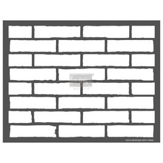 a black and white drawing of a brick wall